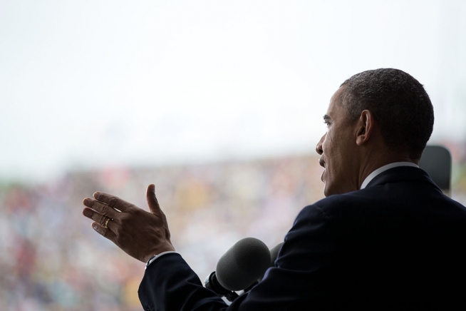 President Barack Obama delivers the commencement address at the US Military Academy at West Point. © Official White House Photo by Pete Souza (CC BY 3.0 US) 